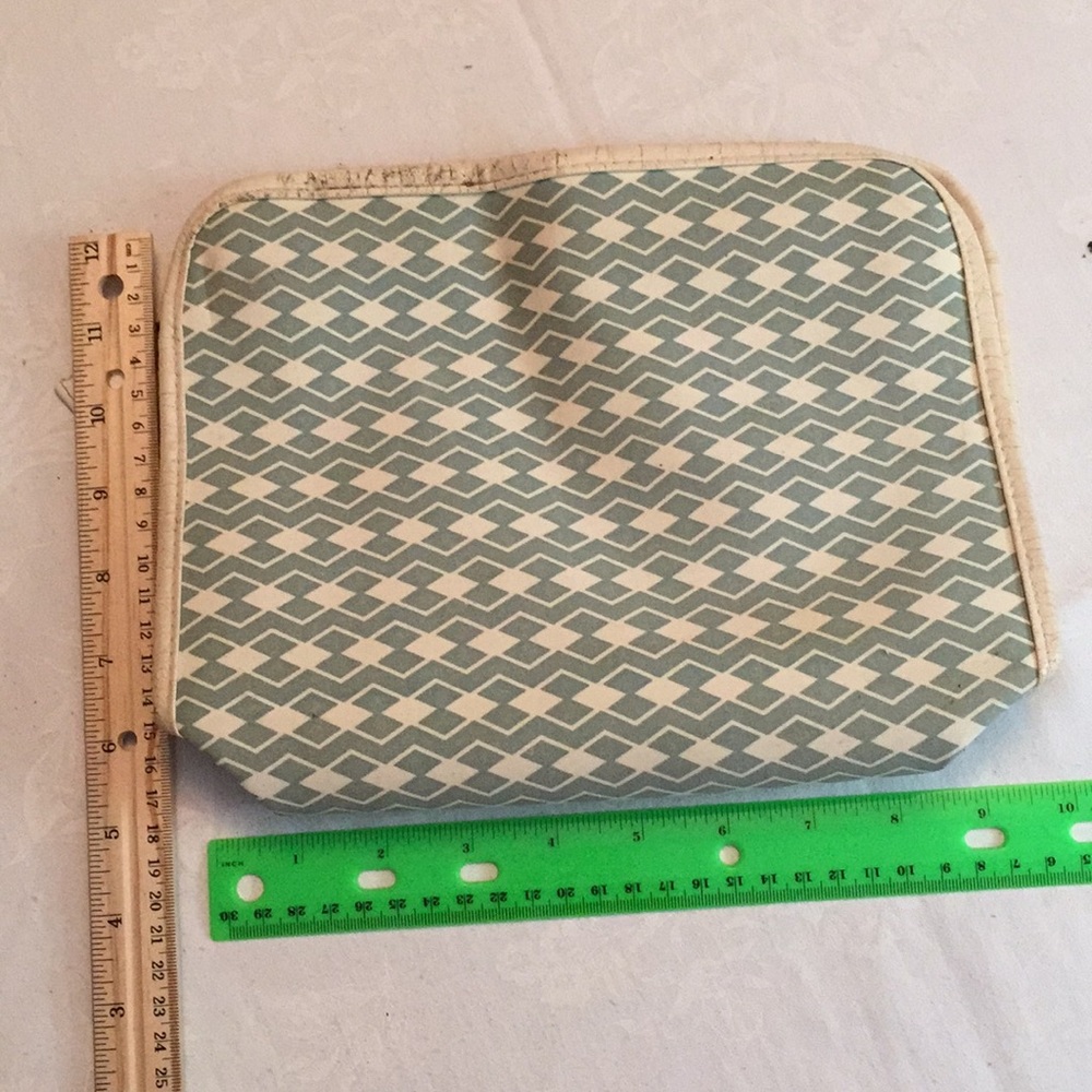 Old Blue And White Makeup Bag